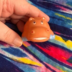 Orange Hippo Bath Toy for Kids - Cute Soft Squeeze Toy